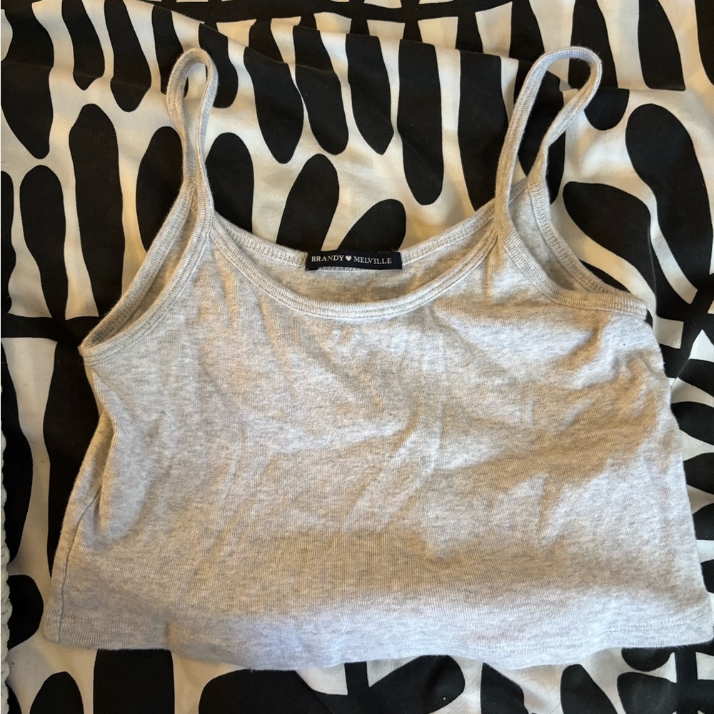 Brandy Melville USA | Grey Crop Tank Top